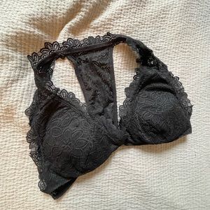 Arie black lace razorback bralette